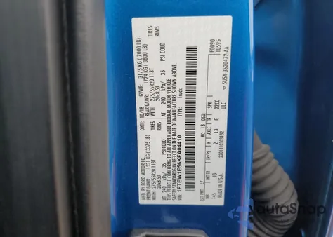 2019 Ford F150 Supercrew из США, поврежденный, VIN 1FTEW1E56KFA04410